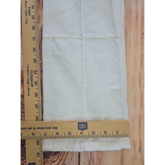 Zara Womens Ivory Cotton Relaxed Jeans 24 (26x30.75) New without Tags NWOT - Picture 9 of 9